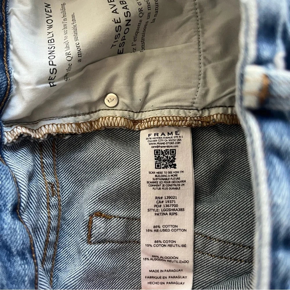 FRAME Denim Distressed Shorts